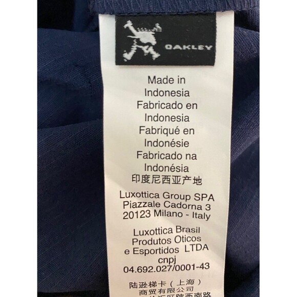 Oakley Jacket Snap Front Pockets Size 2XL Navy Blue READ - Picture 4 of 6